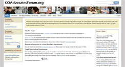 Desktop Screenshot of coadvocatesforum.org