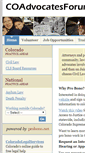 Mobile Screenshot of coadvocatesforum.org