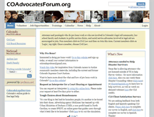 Tablet Screenshot of coadvocatesforum.org